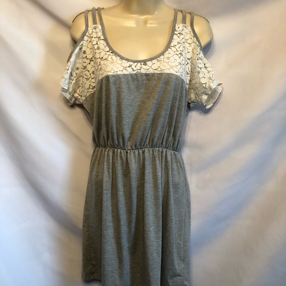 Grey Off the Shoulder Dress
